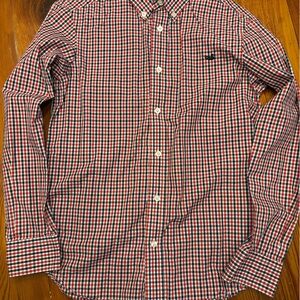 Southern Marsh Red and Black Plaid Button Down Shirt